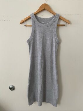 aerie Light Gray Ribbed Tank Dress